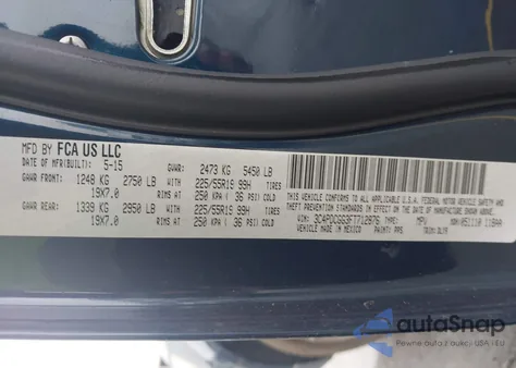 2015 Dodge Journey Crossroad from USA, damaged, VIN 3C4PDCGG3FT712876